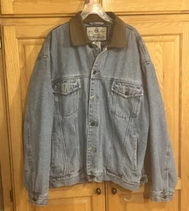 Legendary Whitetails Jacket Mens LARGE  Flannel Lined Trucker  Grunge Denim Used - Picture 1 of 22
