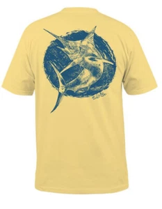 SALT LIFE BANANENGELB "MARLIN SUN" S/S TASCHE T-SHIRT HERREN XXLARGE - Bild 1 von 2