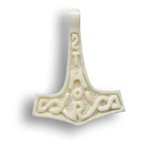 Mjolnir Amulett Anhänger Bone Knochen Thor Thors Hammer Keltisch Design PB202 - Bild 1 von 1