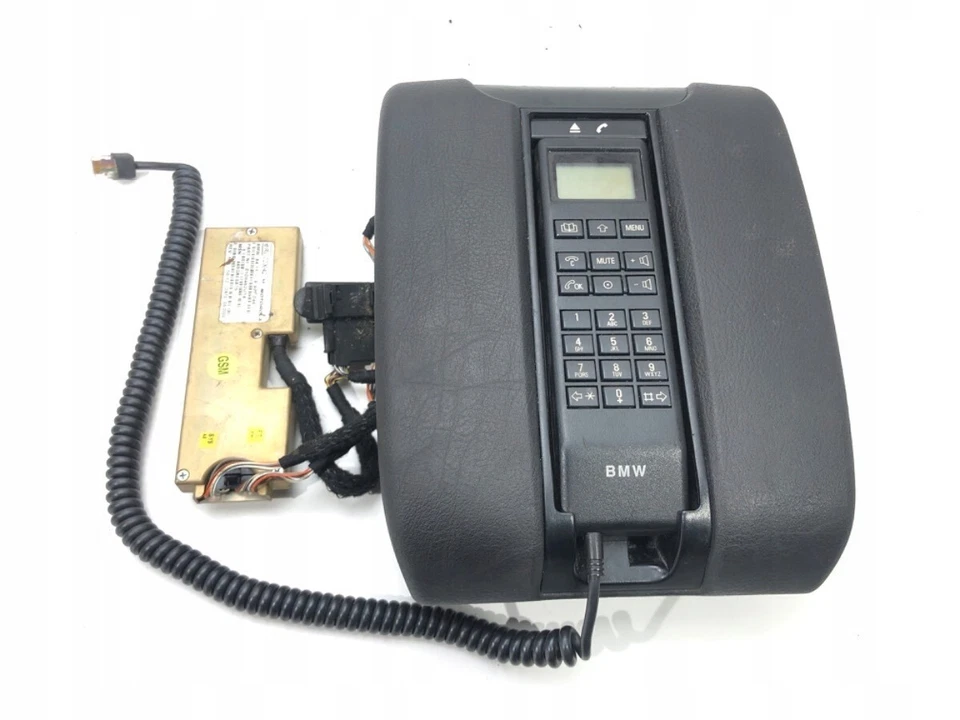 BMW 5 E39 Center Console Armrest Leather Arm Rest With Phone OEM 8385748 6907046 - Image 1 of 4