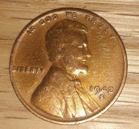 1942 S Lincoln Wheat Cent W/Errors In The Rim, DDO, & Off Centered Image Cover