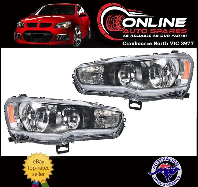 PAR de faros aptos para Mitsubishi Lancer CJ CF 9/07-12/17 faros Foto 1 de 4