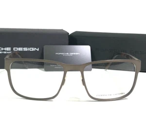 Porsche Design Eyeglasses Frames P8291 C Brown Square Full Rim 55-18-140 - Picture 1 of 12