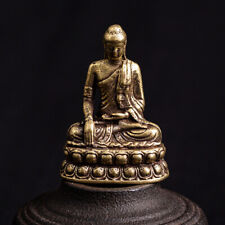 1X Small Brass Meditation Buddha Statue Ornaments Fengshui Home Room Decoration