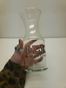 Phi Sigma Kappa Glas Wein Dekanter, Phi Sigma Kappa Barware, Phi Sigma Delta  - Bild 1 von 6