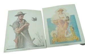 Summertime & Farmer Rockwell 1970er Nachdruck von 1927 & 35 Saturday Eve Post Briefen - Bild 1 von 8