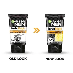 3X Garnier Men Power White Anti-Dark Cells Fairness Double Action Face Wash- 50G