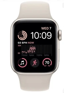APPLE Watch SE 2e génération 40 mm (GPS) boîtier en aluminium Starlight bracelet sport A2722 NEUF !! - Photo 1 sur 13