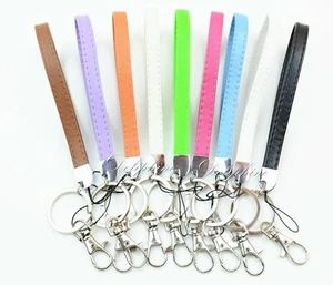 Mehrfarbige Leder Handgelenktasche Schlüsselanhänger Schlüsselanhängsel für Reißverschluss Geldbörse Handbage Schlüsselabzeichen - Bild 1 von 35