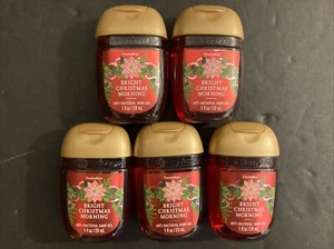x5 Bath & Body Works BRIGHT CHRISTMAS MORNING PocketBac Sanitizers - Picture 1 of 4