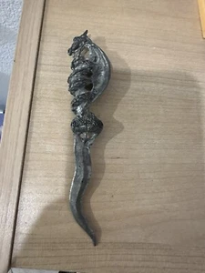 Antique Steel Silver Dagger-Dragon Design-one Of A Kind - Picture 1 of 6