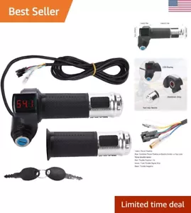 E-Bike Throttle Grip with LCD Display - Universal 12-84V Electric Bike Upgrade - Picture 1 of 8