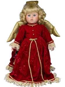 Goebel Angel Sweet Melody Musical 16" Porcelain-Doll Bette Ball w Box-Free Ship. - Picture 1 of 12