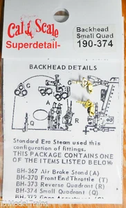 Cal-Scale HO #374 Backhead Samll Quad. (Fundición de latón) escala 1:87 - Imagen 1 de 1