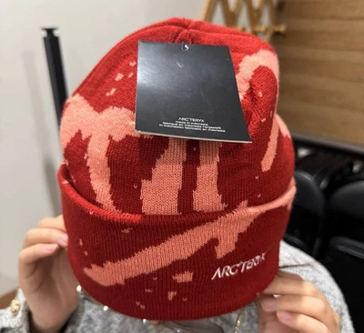 Chapéu unissex Arc'teryx Grotto Toque gorro vermelho lã merino esqui presentes de Natal novo com etiquetas - Imagem 1 de 4