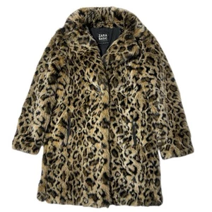 NWOT ZARA Leopard Animal Print Faux Fur Coat XS to S - Picture 1 of 5