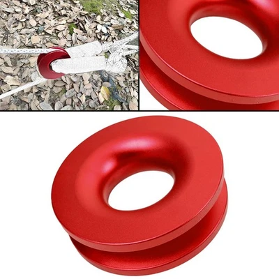 Aluminum Snatch Recovery Ring 55000 lbs For Soft Shackle ATV UTV Winch Rope Red - Image 1 of 4