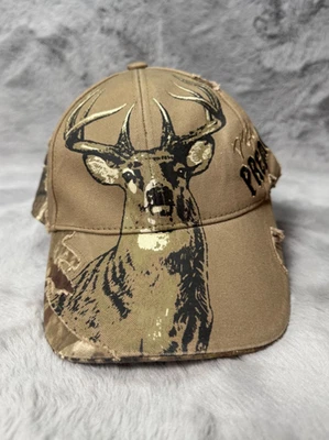 Buck Wear Hat Cap Strap Back Adjustable Mens Green Camo Bow Real Tree - Image 1 of 4