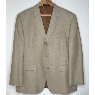Abrigo deportivo Michael Kors para hombre Blazer 42S lana seda pata de gallo marrón tostado Foto 1 de 4
