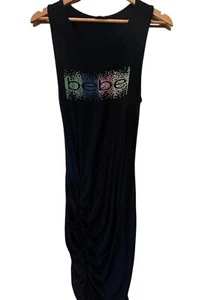 Bebe geripptes Trägerkleid schwarz ärmelloses Kleid Größe S - Bild 1 von 8