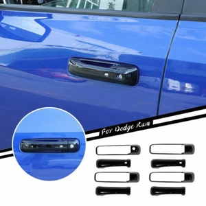 Cubierta de manija de puerta lateral de auto 4 piezas para Dodge RAM 1500 10-17 accesorios negros - Imagen 1 de 8