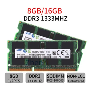 Samsung 16GB 2x 8GB 4GB DDR3 1333MHz PC3-10600S SODIMM 204-Pin Laptop Memory LOT - Picture 1 of 14