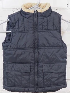 Gymboree - Black Quilted Winter Vest Jacket - Little Boys Size XS 3-4 - Picture 1 of 8