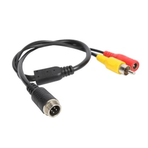 4 Pin Aviation Male to RCA & DC Female CCTV Camera AV Power Adapter Cable - Picture 1 of 12