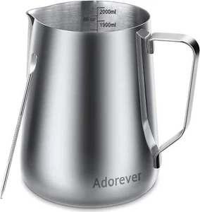 Milk Frothing Pitcher,66oz Steaming Pitcher Stainless Steel Espresso Machine - Picture 1 of 6