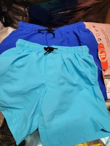 Wonder Nation Boys Shorts 2-Pack Size XS 4-5 Royal Crew/Aqua Wave - Picture 1 of 7