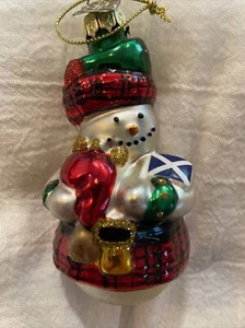 Decorazione albero di Natale vintage THOMAS PACCONI vetro soffiato mercurio MONDO PUPAZZO DI NEVE - Foto 1 di 4
