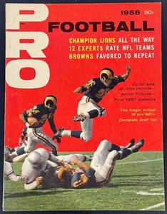 1958 PETERSEN'S PRO FOOTBALL ANNUAL MAGAZINE 3RD ISSUE RAMS LIONS NFL NICE ONE - Picture 1 of 2