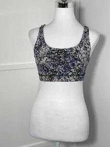 Lululemon Floral Colourful Print Sports Activewear Yoga Bra Size XS - Picture 1 of 6
