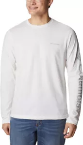 Columbia Men's Thistletown Hills Long Sleeve Logo Tee, White, XL - Picture 1 of 5