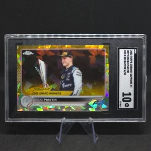 2022 Topps Chrome Sapphire F1 OSCAR PIASTRI Gold /50 #199 SGC 10 - Picture 1 of 2