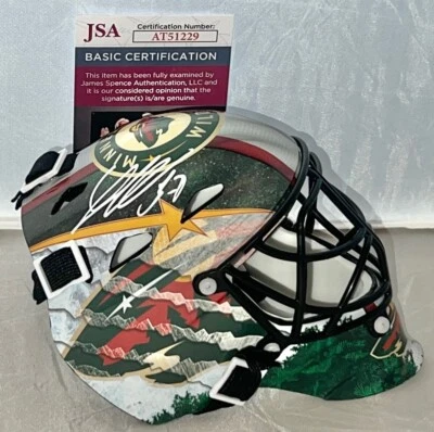 Jesper Wallstedt signed Minnesota Wild mini Goalie Mask autographed JSA - Image 1 of 2