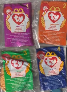 1998 McDONALDS TY BEENIE BABYS COMPLETE 12-BEENIE SET IN PACKAGES - Picture 1 of 3