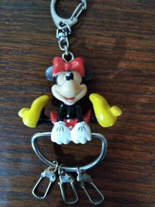 Disney Minnie Mouse Rubber Vintage Keychain Doing the Splits - Picture 1 of 5