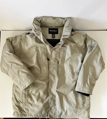 Vintage Eddie Bauer Mens XXL Goose Down Winter Tan Puffer Parka Ski Coat 1990s - Image 1 of 4