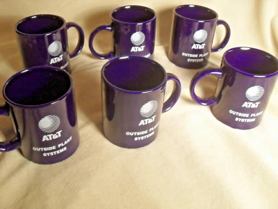 AT&T Over-Run 6 Coffee Mug Samples From 1990's - Old But NEW Salesman Samples - Image 1 of 4