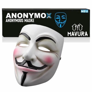 ANONYMOX Guy Fawkes Mask Anonymous Vendetta Halloween Party Carnival - Picture 1 of 6