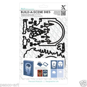 Xcut A5 Shadow Box Build a Scene die set Winter Village Christmas snow scene - Picture 1 of 1