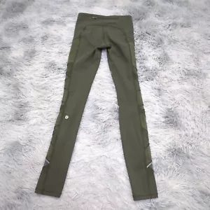 Lululemon Womens Camo Green Speed Up Mesh 28" Running Tights 2 Full-On Luxtreme - Picture 1 of 19