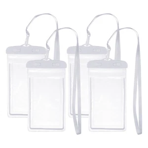 4Pack Leuchtende Wasserdicht Handytasche Klar Mobiltelefon Tasche mit 44cm Weiß - Bild 1 von 8