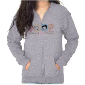 Cute Betty Boop Life Vintage Retro Cartoon Girls Youth Zip Hoodie Jacket Kids - Picture 1 of 9