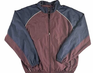 Vtg Men's Lightweight Maroon Weatherproof Windbreaker Lined Jacket-Sz L - Picture 1 of 18