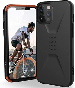 New UAG Civilian Series Case for iPhone 12 Pro Max - Black/Orange - Picture 1 of 9