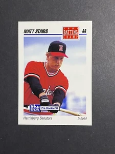 1992 Skybox Matt Stairs Pre Rookie Card #293 - Harrisburg Senators - Picture 1 of 2