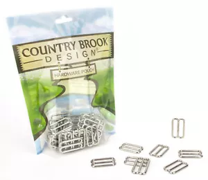 Country Brook Design® 1 Inch Metal Round Triglide Slides, 50 Pack - Picture 1 of 3