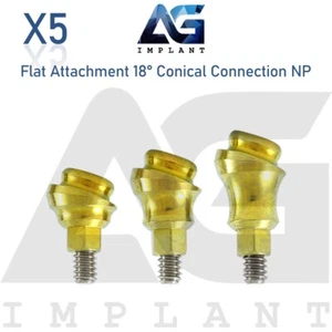 5 Angled 18° Flat Attachment Titanium Prosthetic System Narrow Platform (NP) - Picture 1 of 9